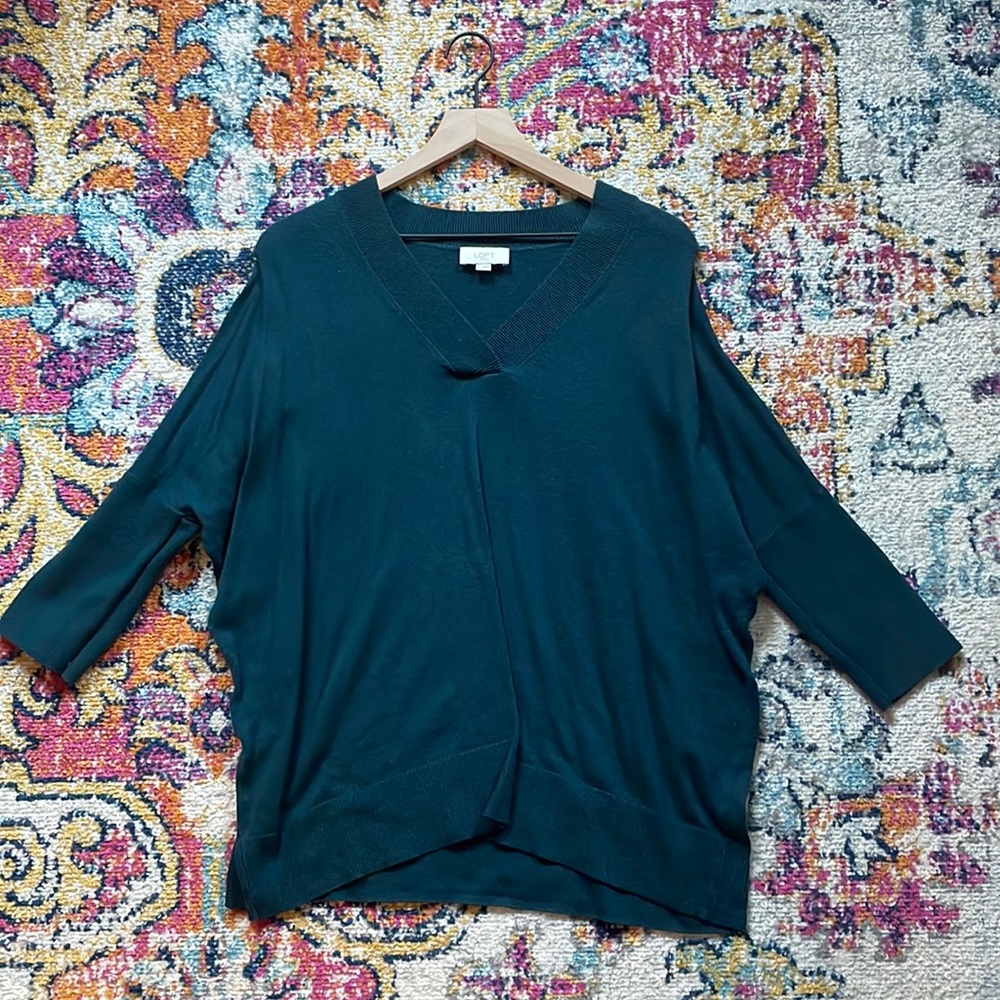 Green Loft Sweater - 3/4 Length Sleeves